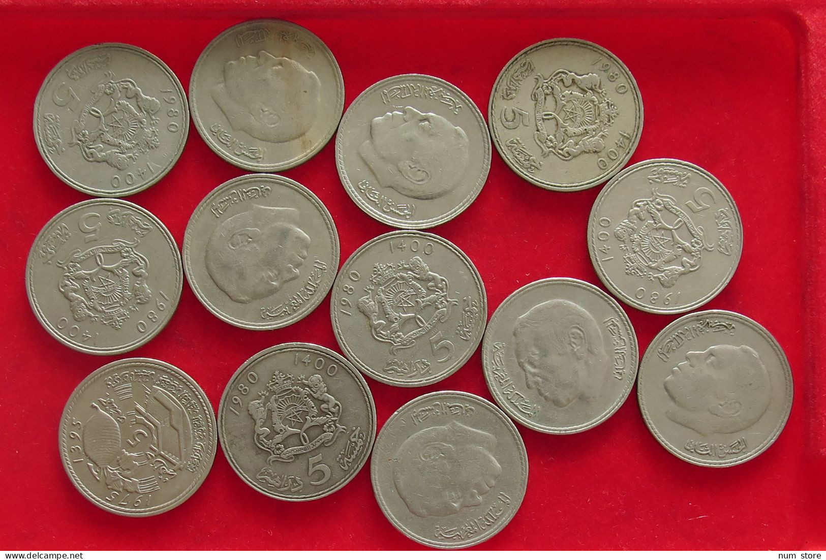 COLLECTION LOT MOROCCO 5 DIRHAM 13PC 156G #xx40 1994 - Marokko