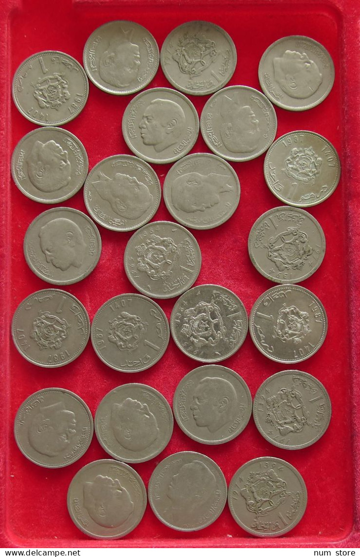 COLLECTION LOT MOROCCO 1 DIRHAM 24PC 144G #xx40 1983 - Marocco