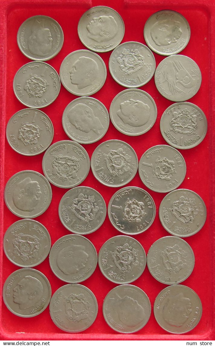 COLLECTION LOT MOROCCO 1 DIRHAM 26PC 157G #xx40 1981 - Marokko