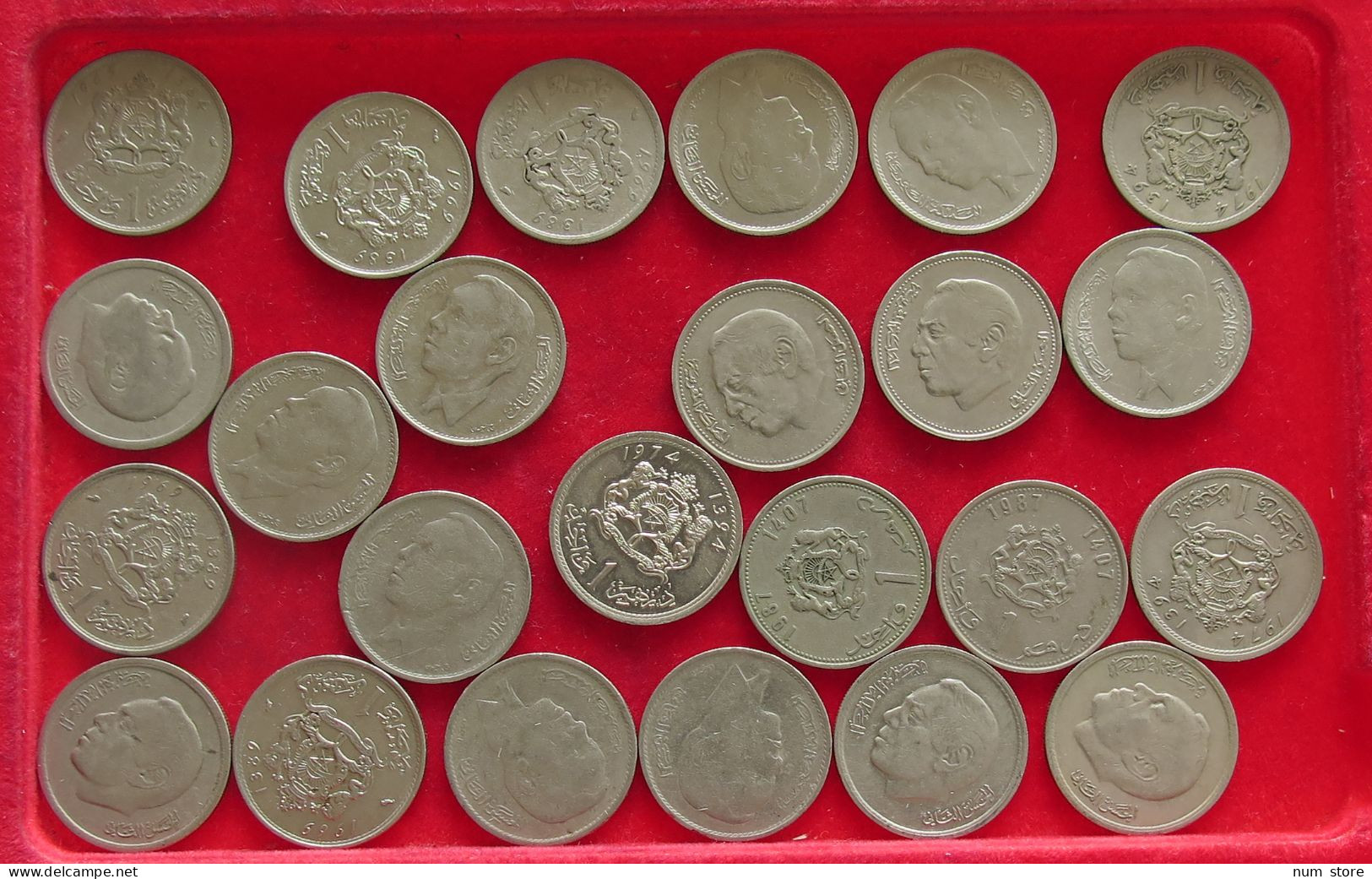 COLLECTION LOT MOROCCO 1 DIRHAM 24PC 144G #xx40 1982 - Marokko