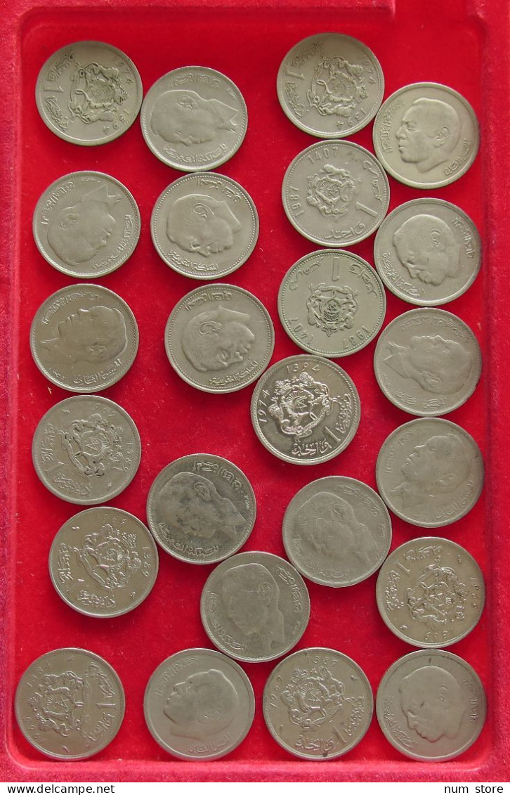 COLLECTION LOT MOROCCO 1 DIRHAM 24PC 144G #xx40 1982 - Marokko