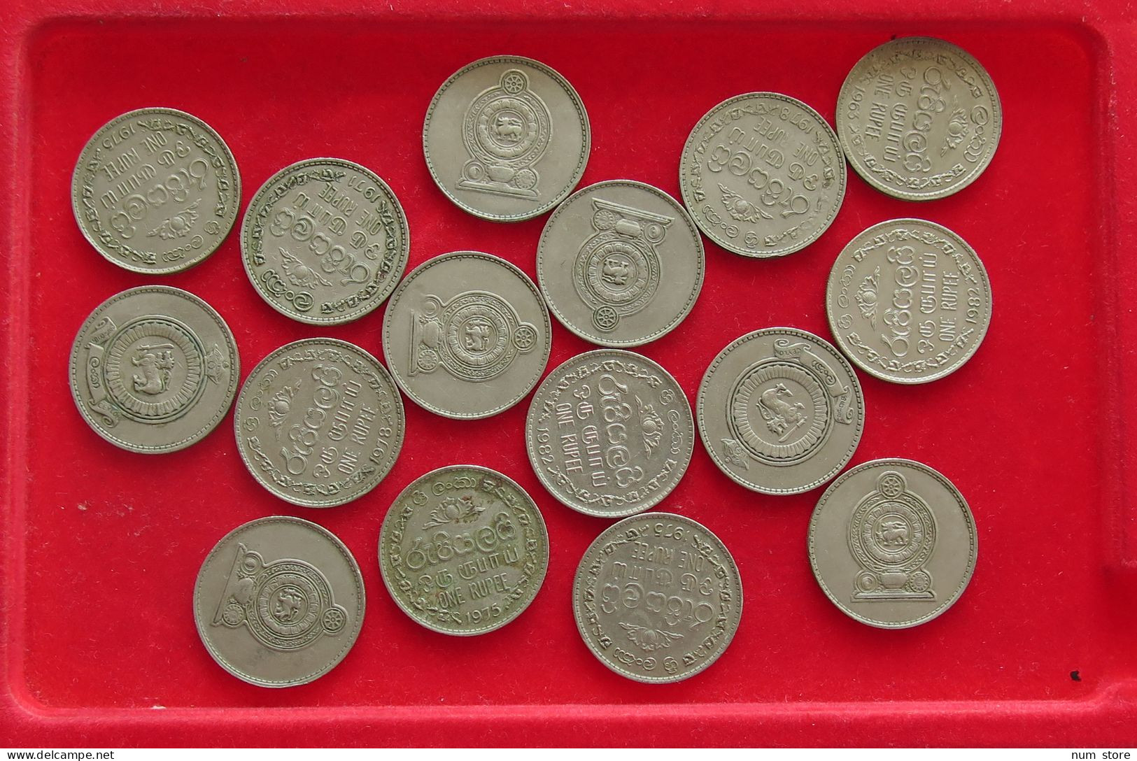 COLLECTION LOT CEYLON SRI LANKA RUPEE 16PC 115G #xx40 1874 - Sri Lanka (Ceylon)