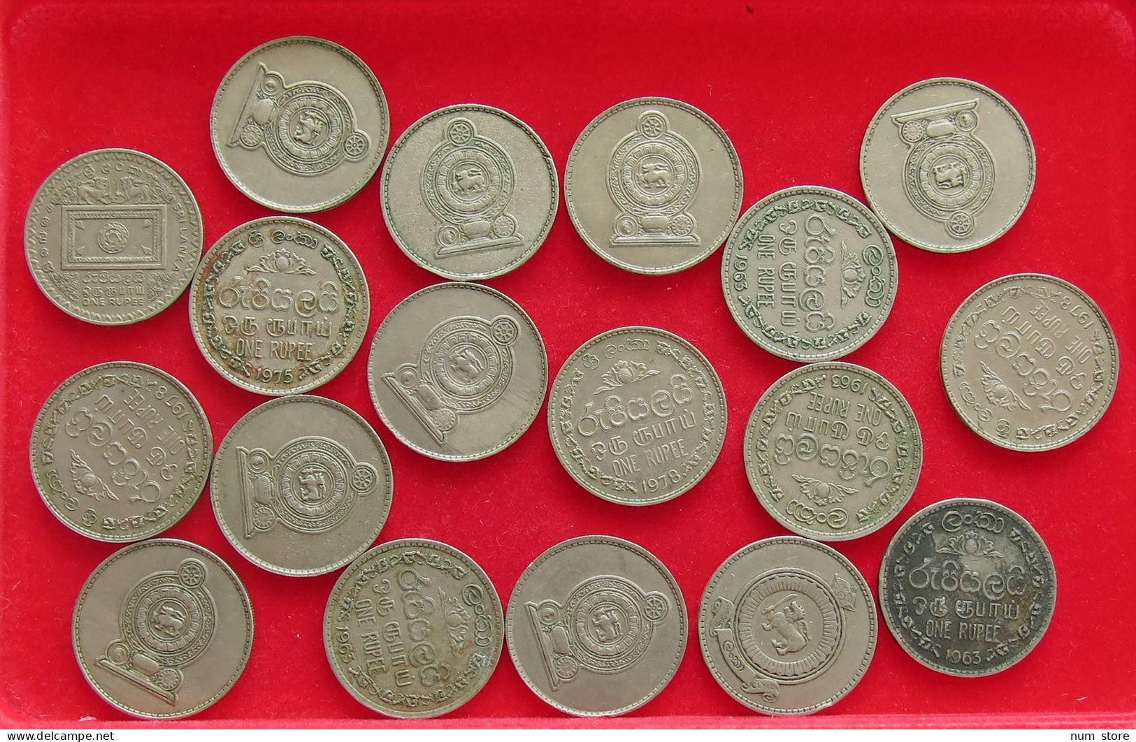 COLLECTION LOT CEYLON SRI LANKA RUPEE 18PC 128G #xx40 1879 - Sri Lanka (Ceylon)