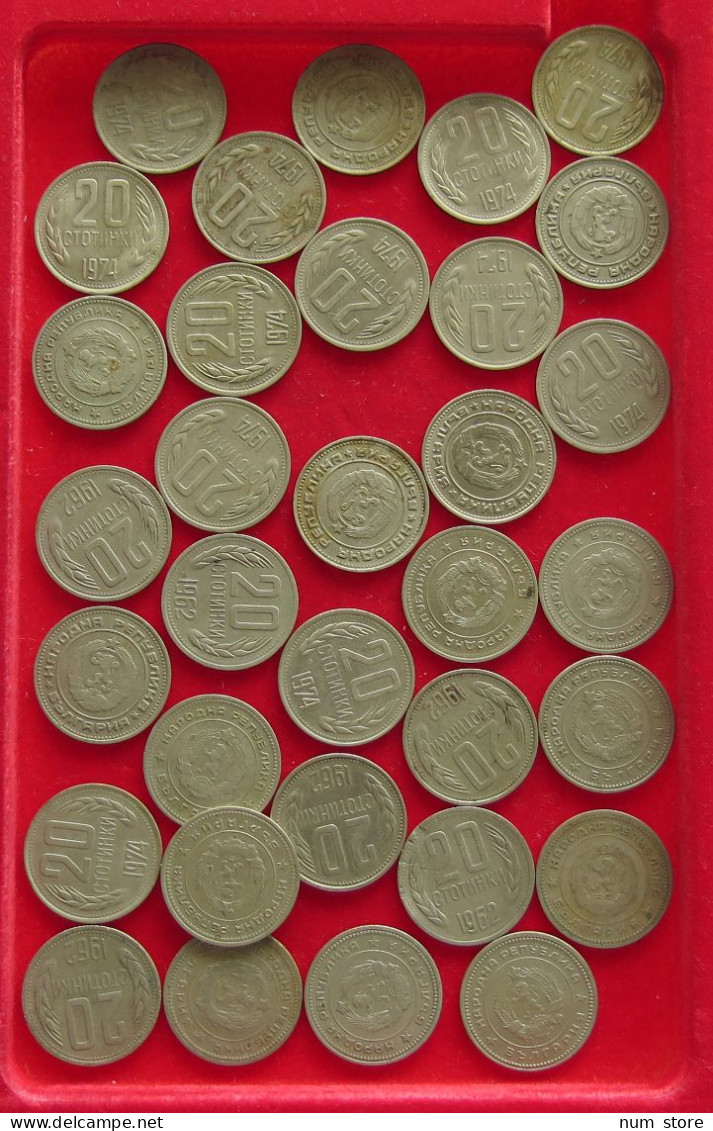 COLLECTION LOT BULGARIA 20 STOTINKI 33PC 96G #xx40 2057 - Bulgarien