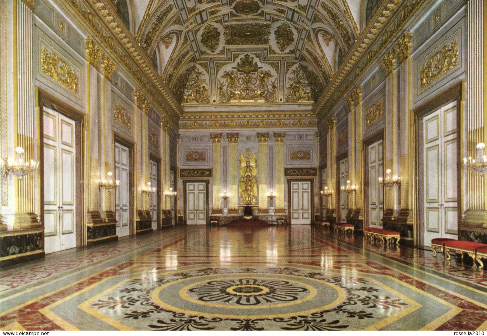 LOTTO 2 CARTOLINE ITALIA CASERTA REGGIA PALAZZO REALE SALA TRONO E PARCO Italy Postcards Set ITALIEN Ansichtskarten - Caserta