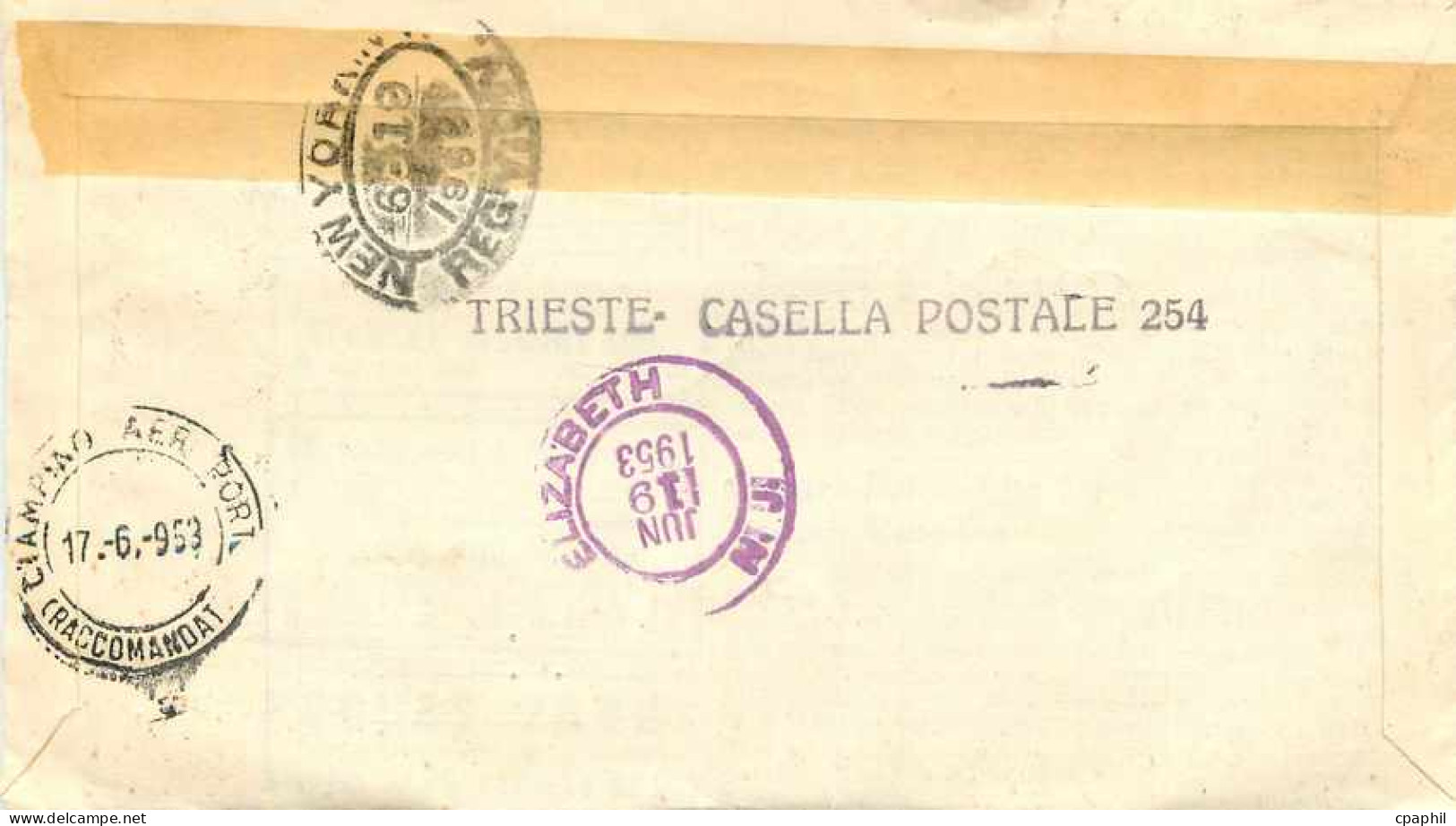 Lettre Cover Italia Italie  AMG FTT FDC  1953 - Storia Postale