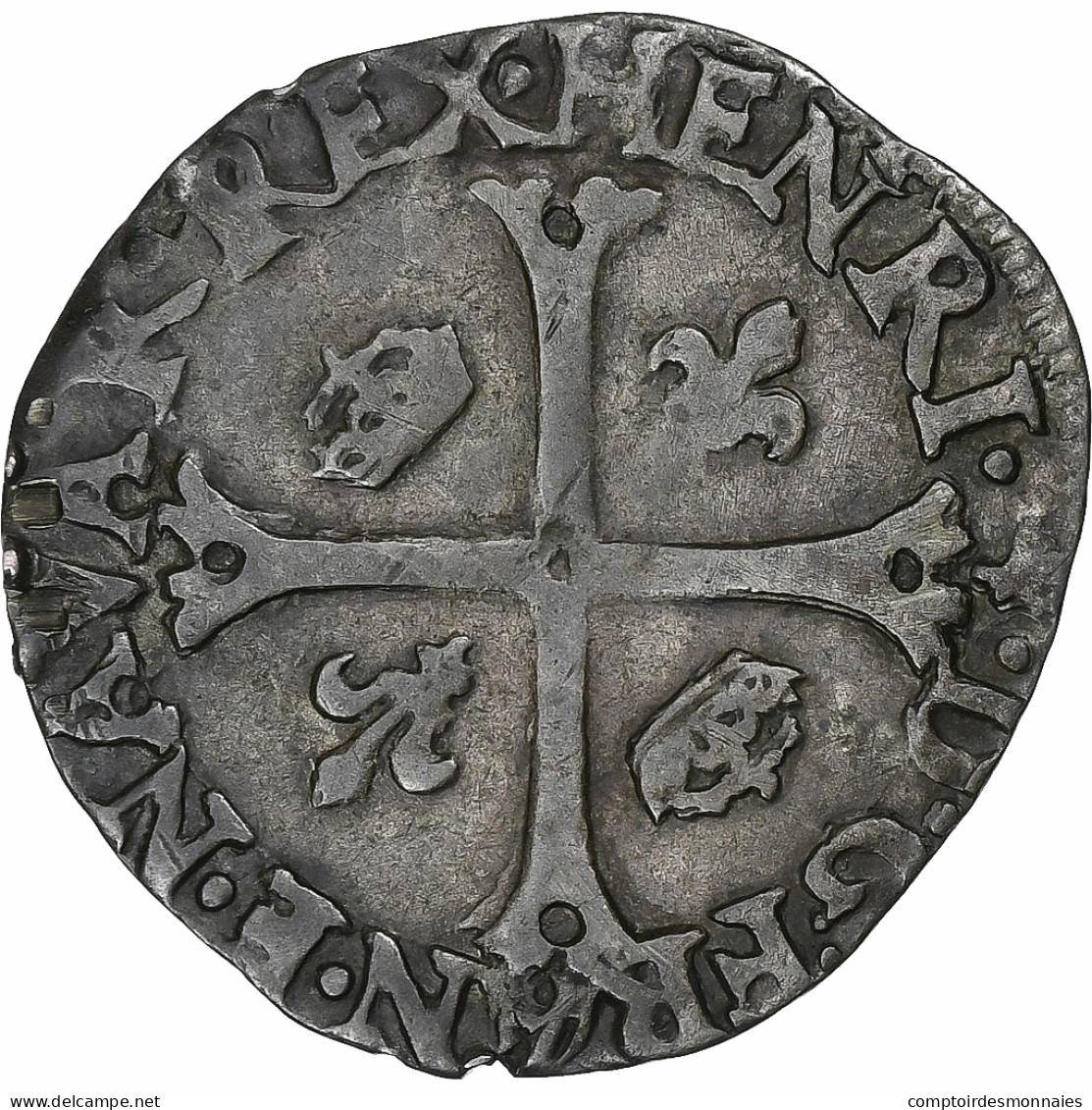 France, Henri IV, Douzain De Navarre, 1590, Saint-Palais, Billon, TTB - 1589-1610 Enrico IV