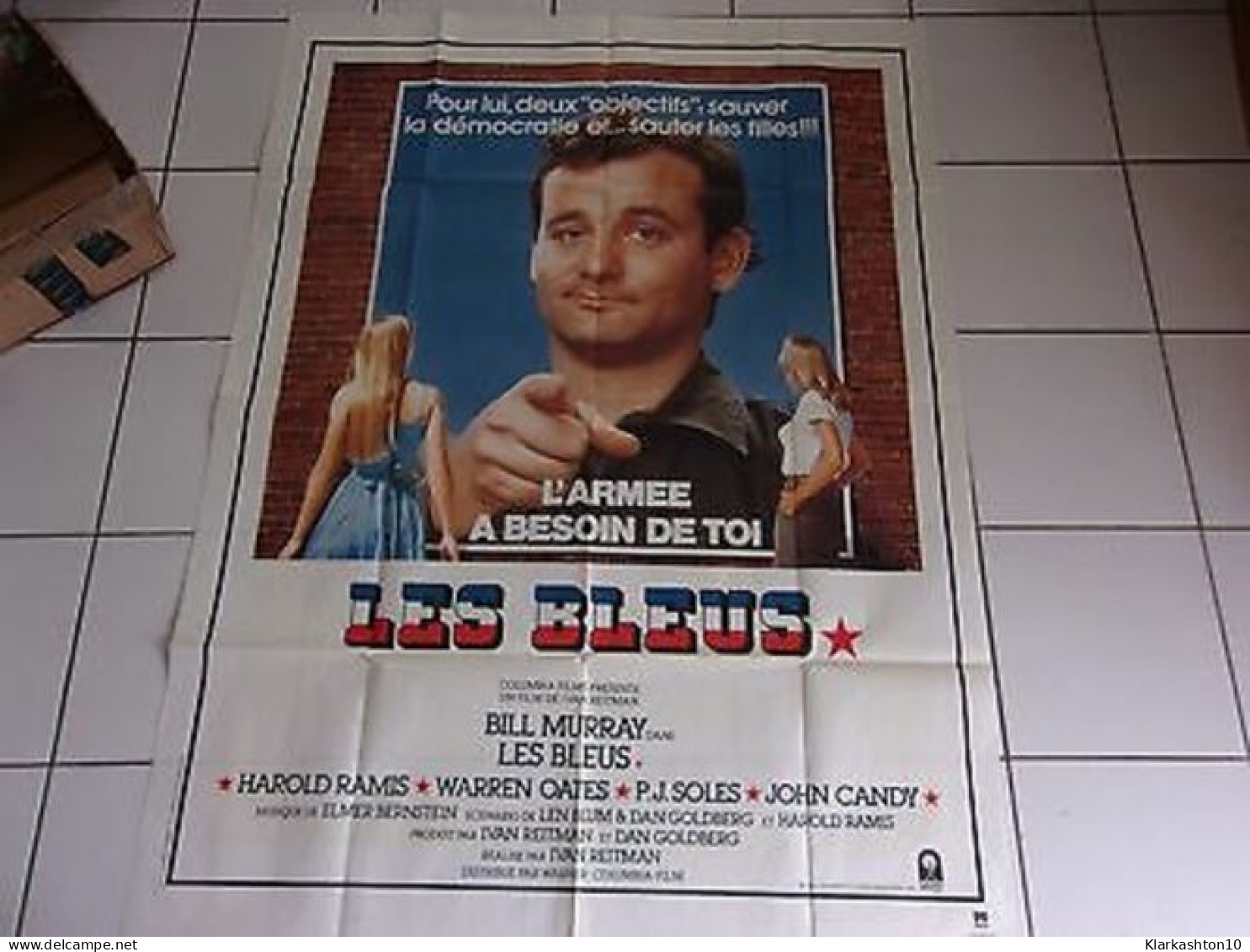 Affiche Originale 120 X 160 Film LES BLEUS Avec Bill Murray - Afiches