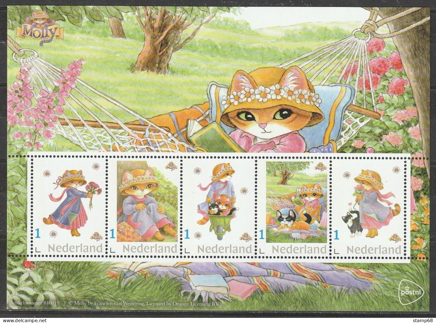 Nederland NVPH 3642 Vel Persoonlijke Zegels Molly 2024 MNH Postfris Francien Van Westering - Personalisierte Briefmarken