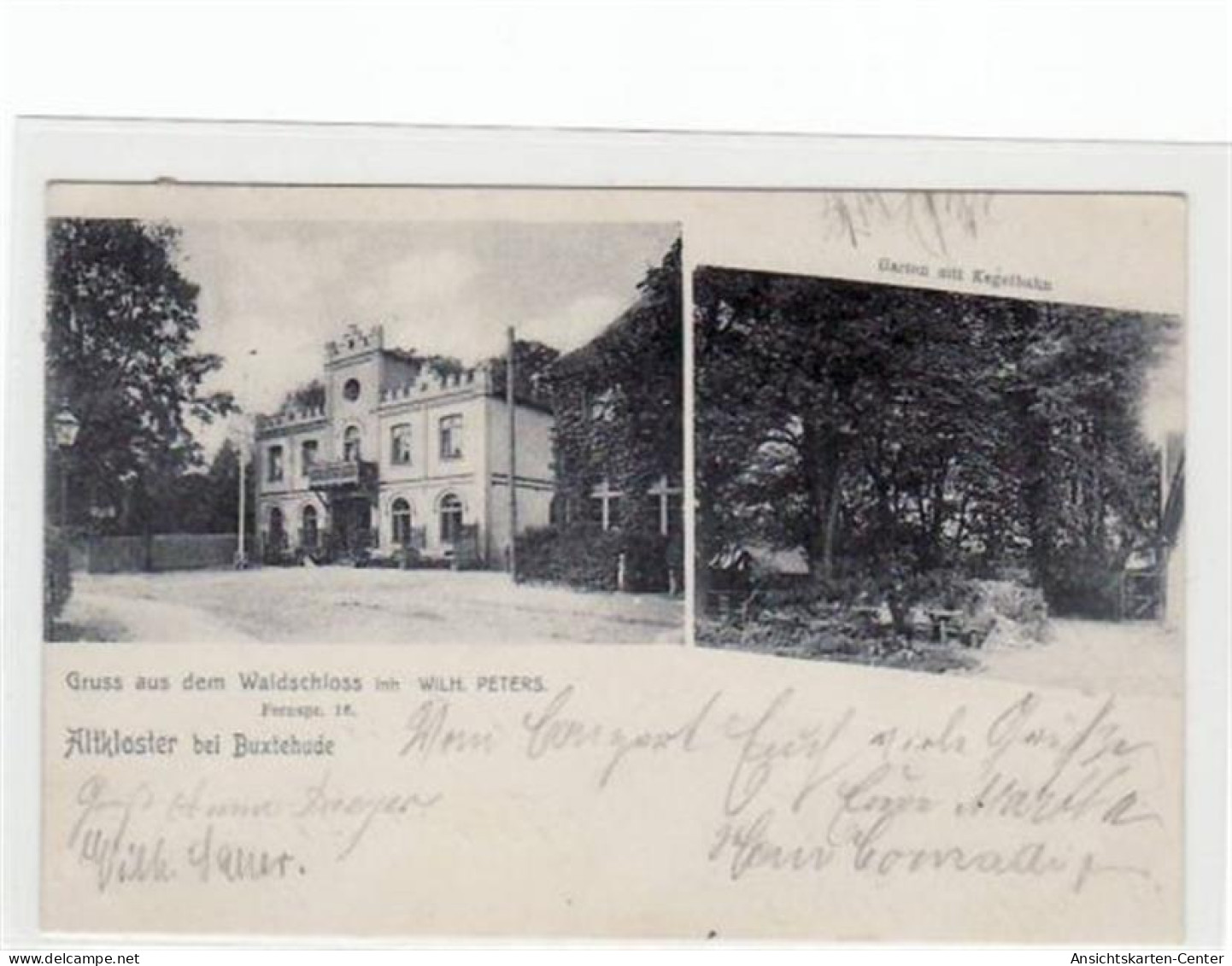 39068501 - Altkloster Bei Buxtehude, 2 Abbildungen Mit Waldschloss Gelaufen, 1906. Gute Erhaltung. - Stade