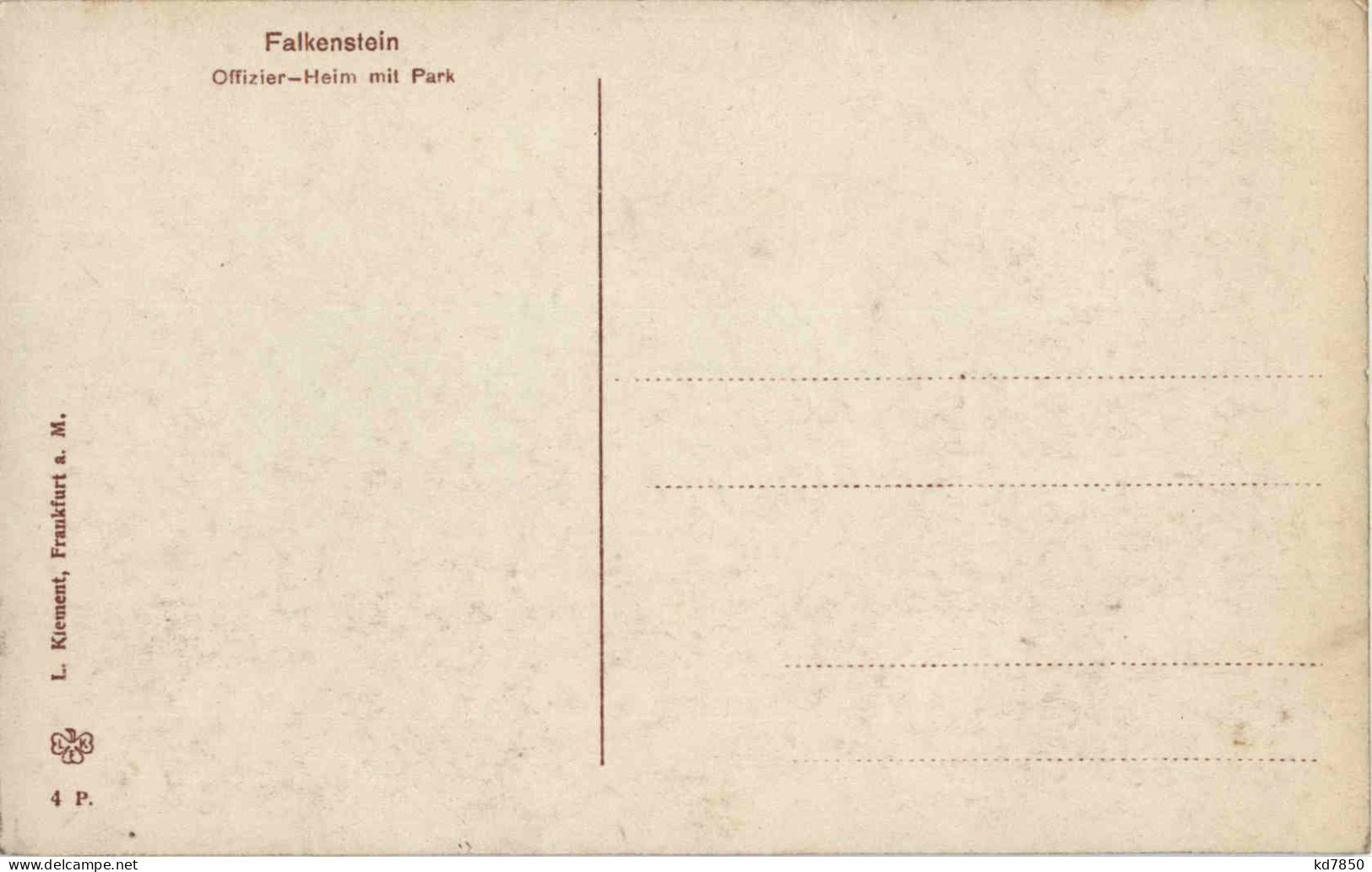 Falkenstein - Offizier-Heim Mit Park - Koenigstein