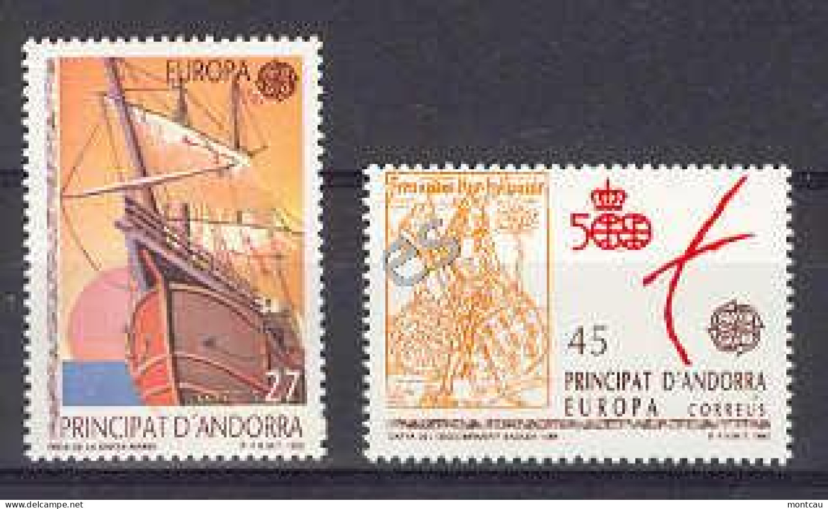 Andorra - 1992, Europa Ed 230-31 - Nuevos