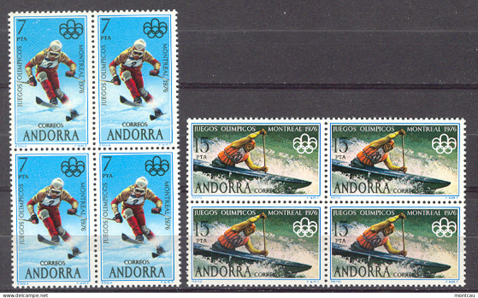 Andorra - 1976, JJOO Montreal E=104-05 S=94-95 (**) Bl - Verano 1976: Montréal