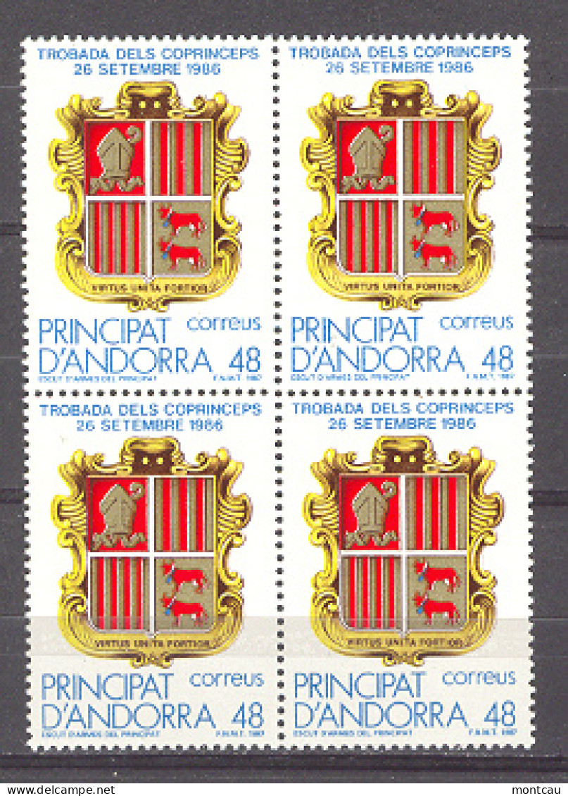 Andorra - 1987, Encuentro Coprincipes E=195 S=177 Bl (**) - Briefmarken