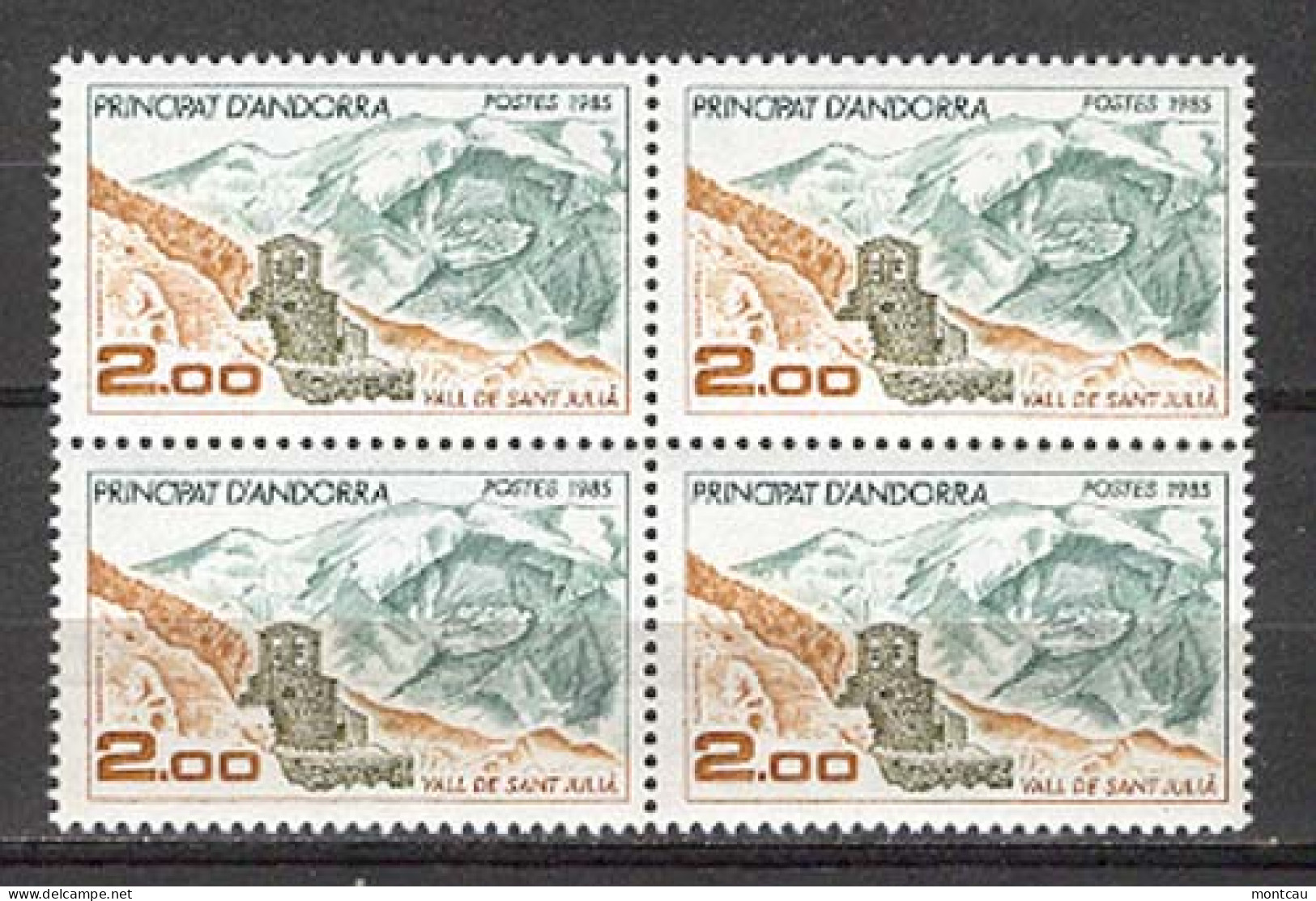 Andorra -Franc 1985 Turismo Y=338 E=359 Bloque - Unused Stamps