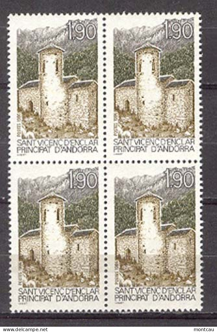 Andorra -Franc 1986 S. Vicenc D'Enclar Y=354 E=375 (**) Bl - Unused Stamps