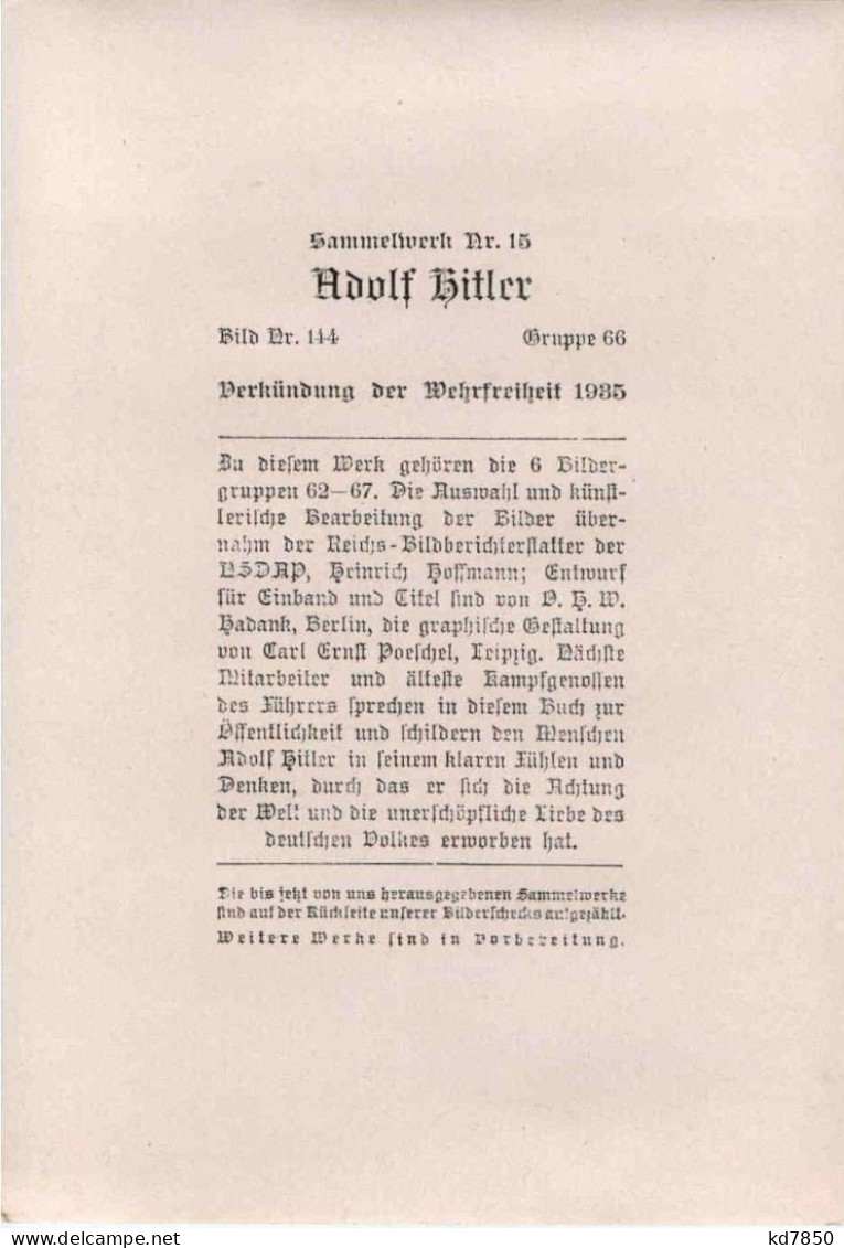 Verkündung Der Wehrfreiheit - Sammelwerk Nr. 15 - Guerra 1939-45