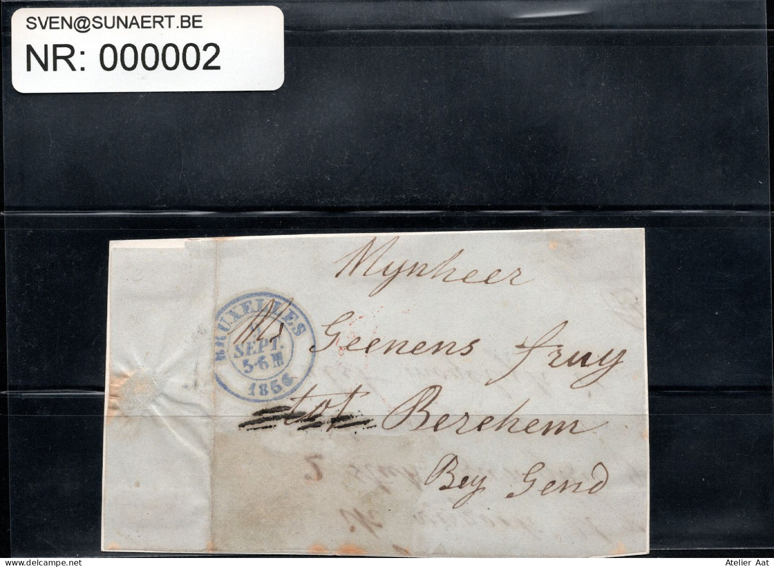 Voorloper - Fragment : Stempel Bruxelles 9 Sept 1856 - Autres & Non Classés