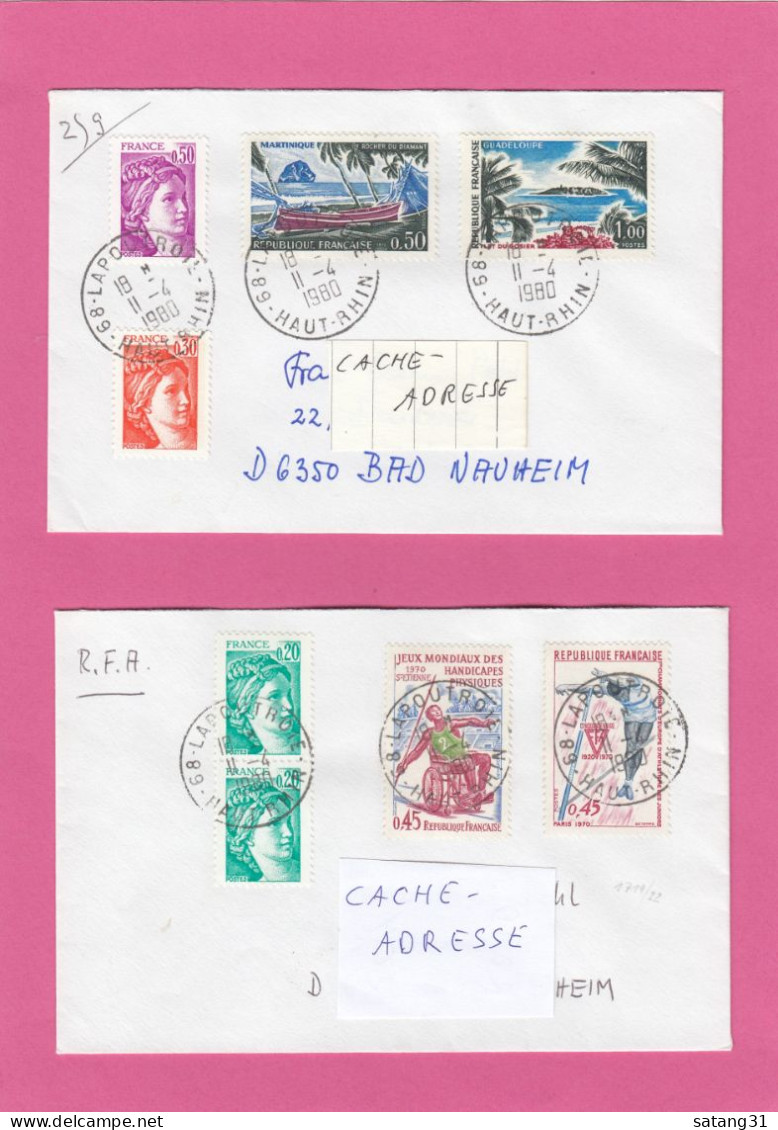 2 LETTRES DE LA POUTROIE POUR L'ALLEMAGNE. - Covers & Documents