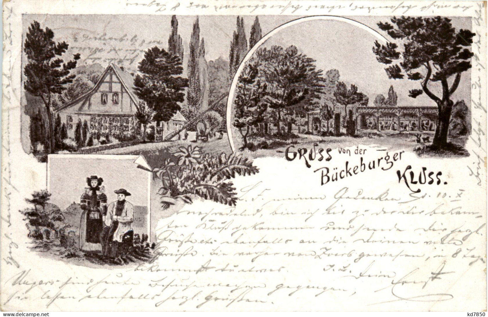 Gruss Vom Bückeburger Kluss - Litho - Bückeburg