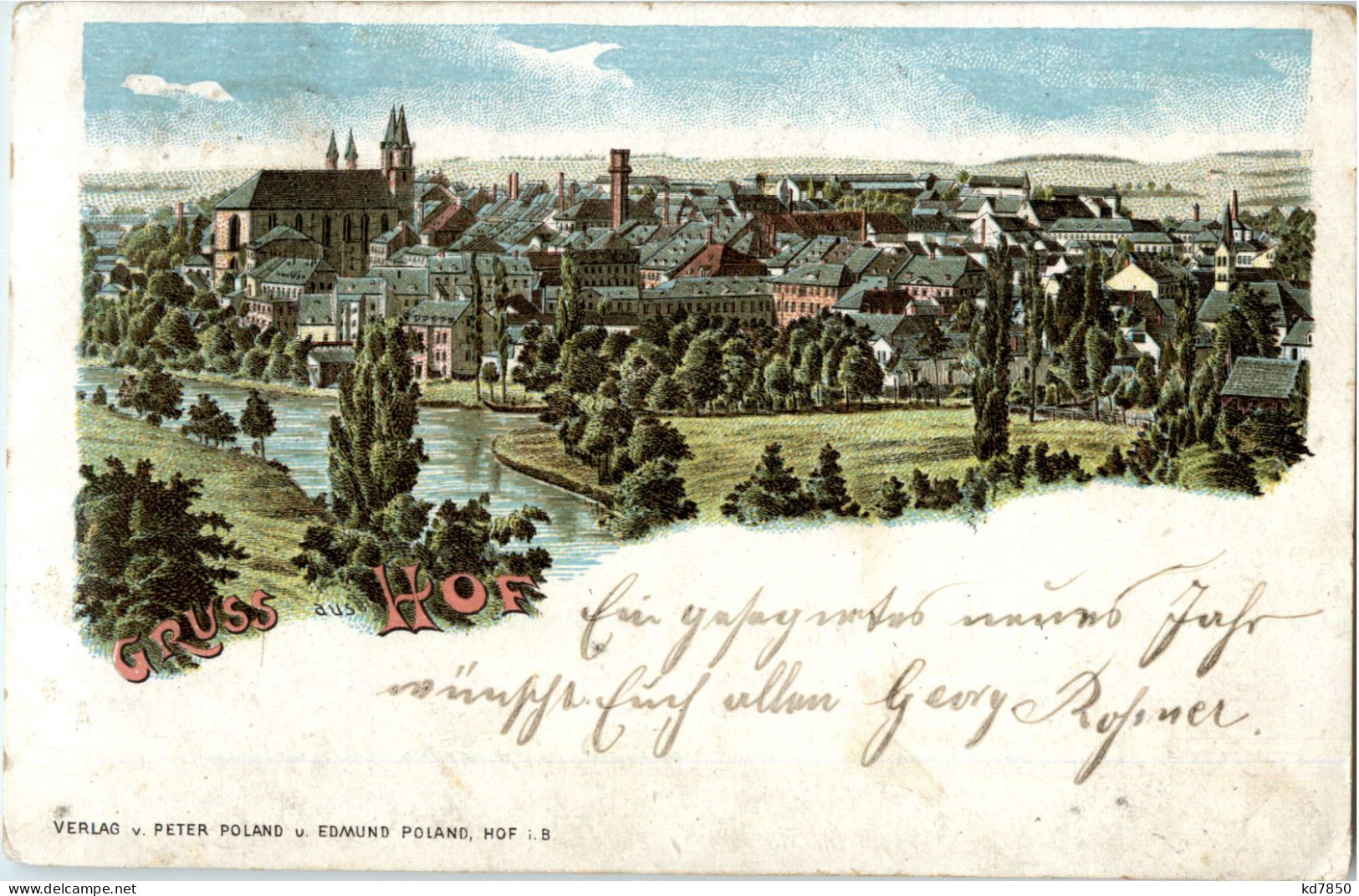 Gruss Aus Hof - Litho - Hof