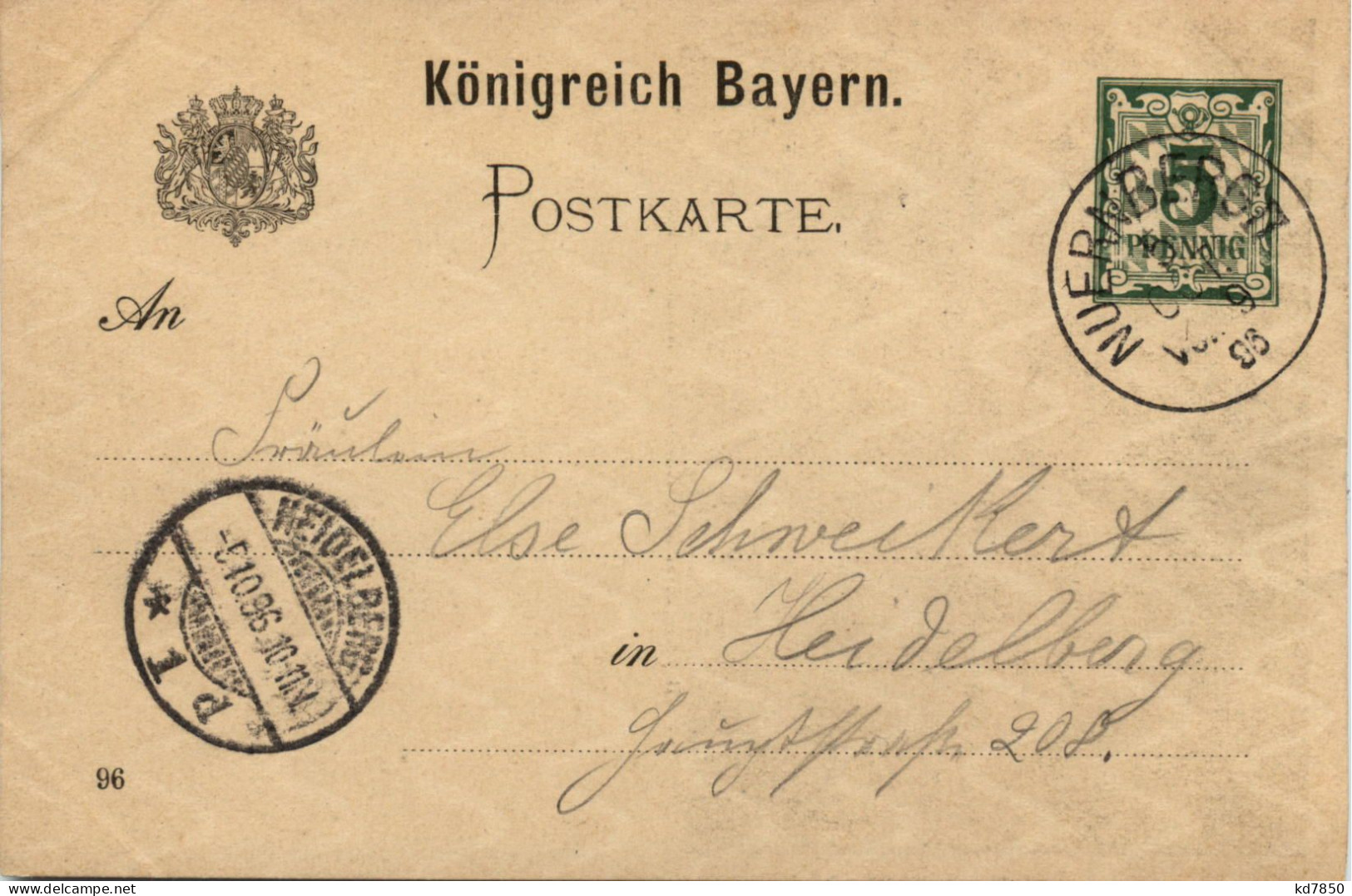 Landesausstellung Nürnberg 1896 - Ganzsache - Altötting