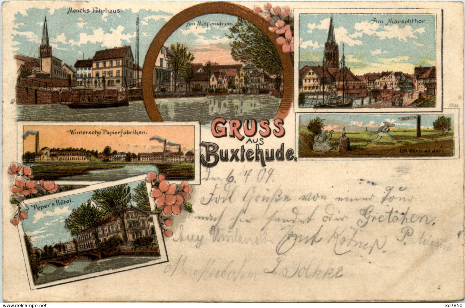 Gruss Aus Buxtehude - Litho - Buxtehude