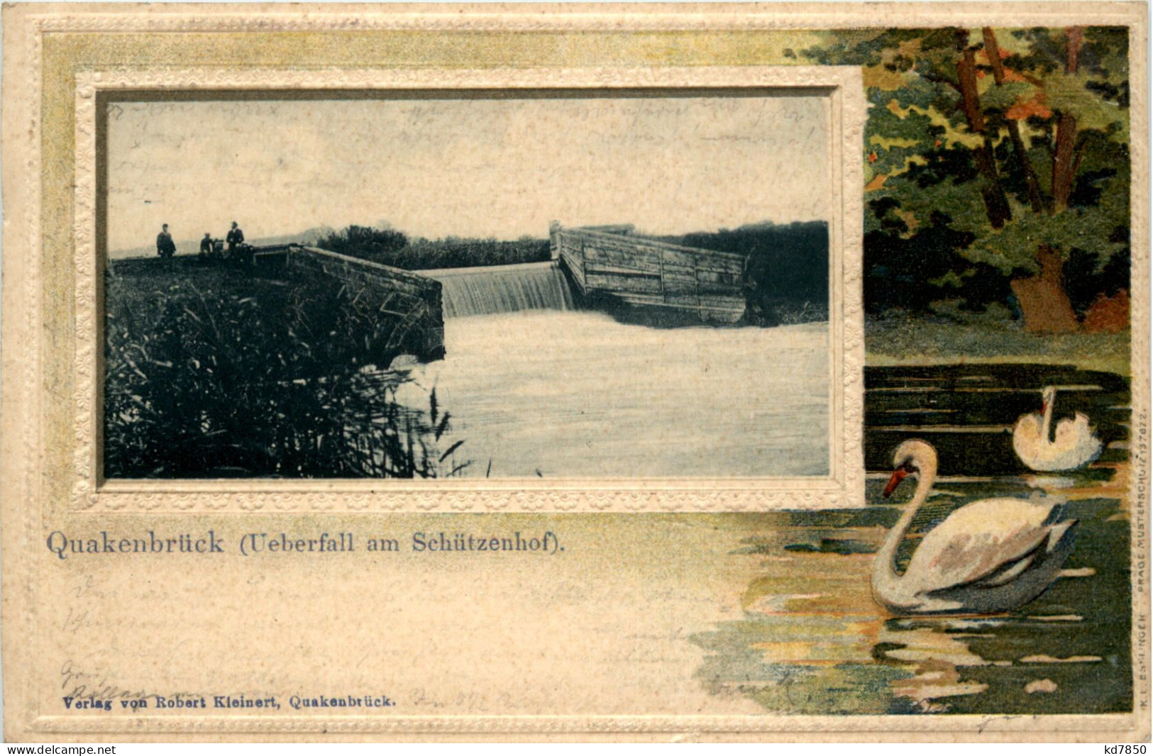 Quakenbrück - Überfall Am Schützenhof - Litho - Osnabrück