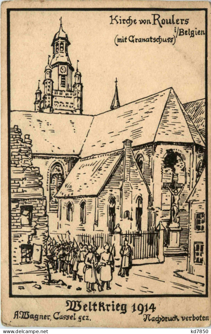 Kirche In Roulers - Weltkrieg 1914 - Roeselare