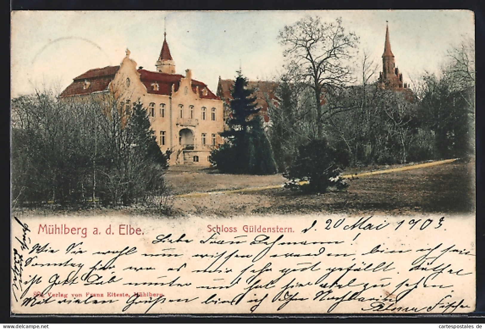 AK Mühlberg /Elbe, Schloss Güldenstern Mit Umgebung  - Muehlberg