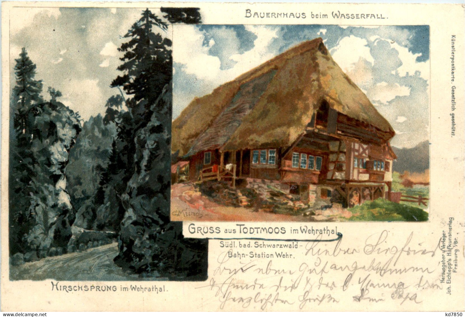 Gruss Aus Todtmoos - Litho - Todtmoos