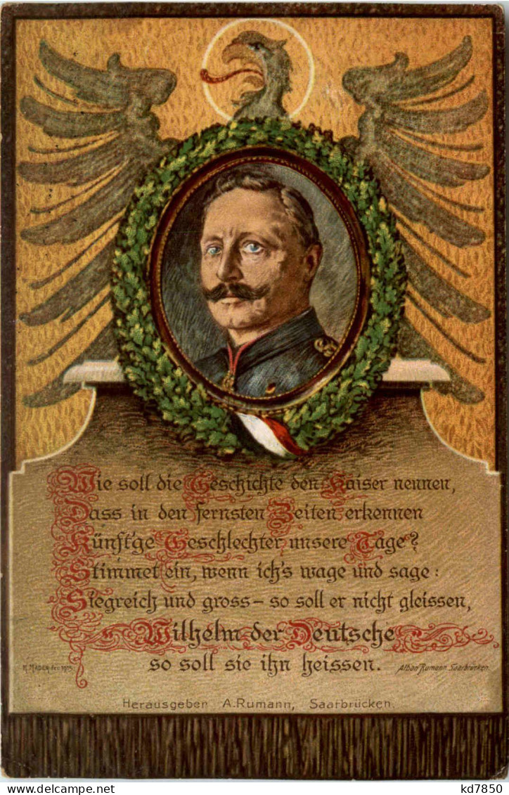 Wilhelm II Der Deutsche - Feldpost - Königshäuser