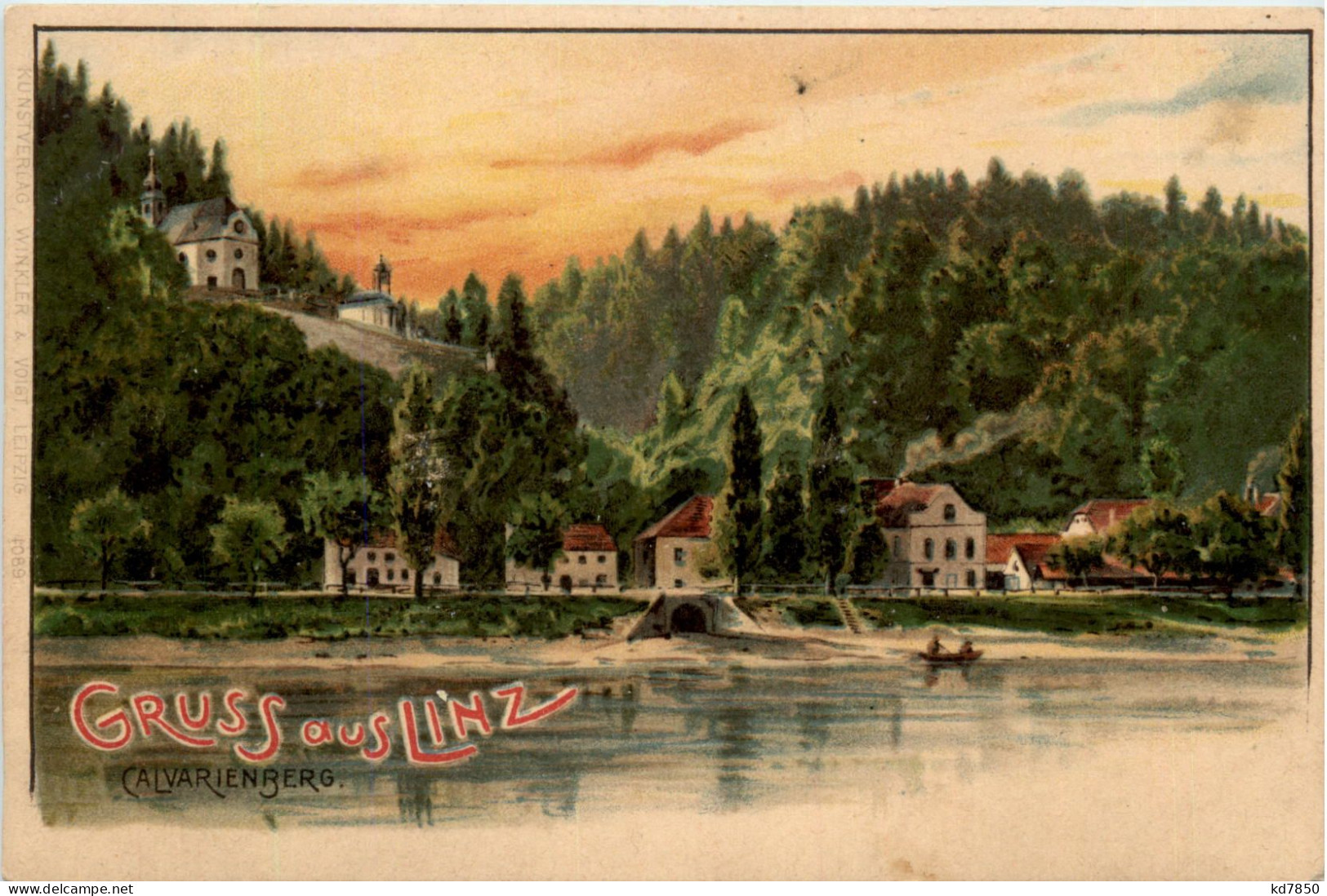 Gruss Aus Linz - Calavrienberg - Litho - Linz