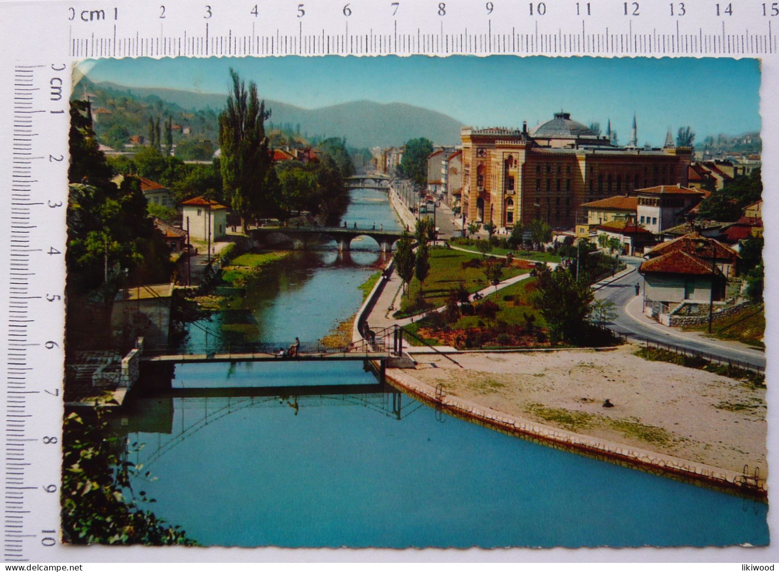 Sarajevo - Vijećnica, City Hall, Šeher-Ćehajina ćuprija, Miljacka, Bridges - Bosnia And Herzegovina