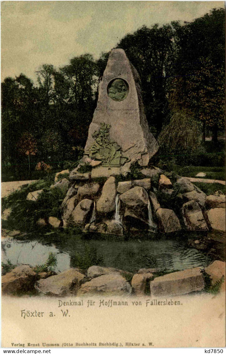 Höxter An Der Weser - Denkmal Für Hoffmann Von Fallesleben - Höxter