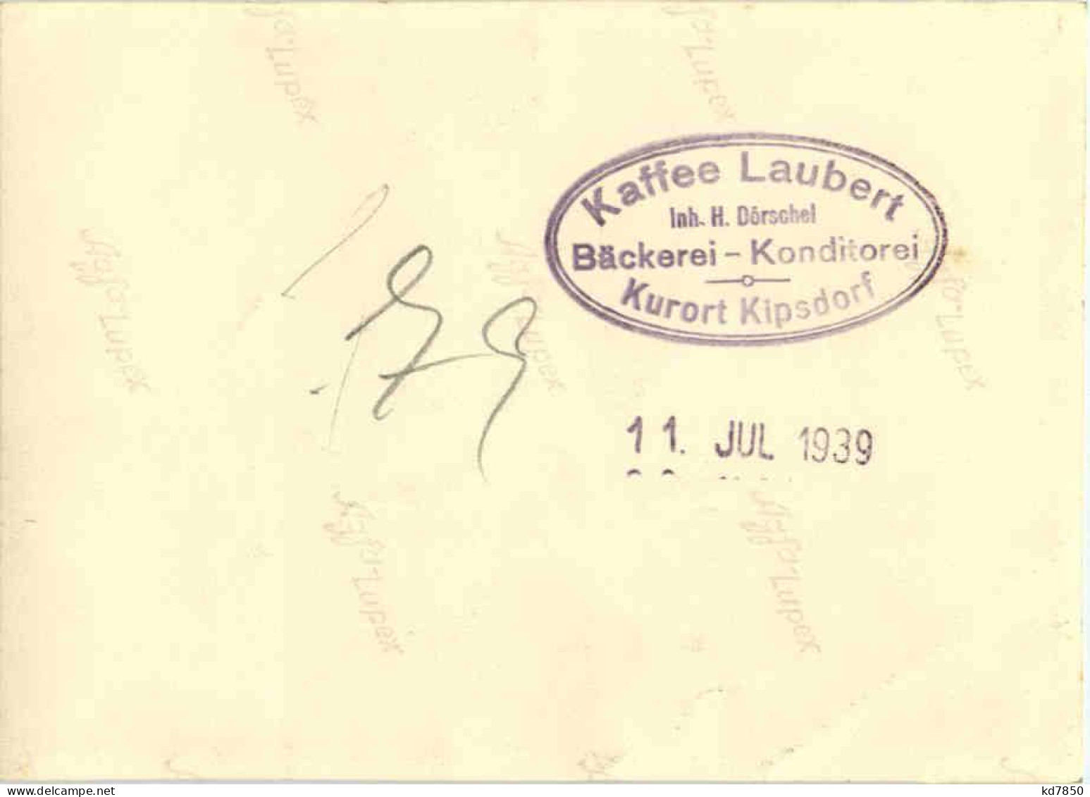 Kipsdorf - Sommersaison 1939 - Kaffee Laubert - Kipsdorf