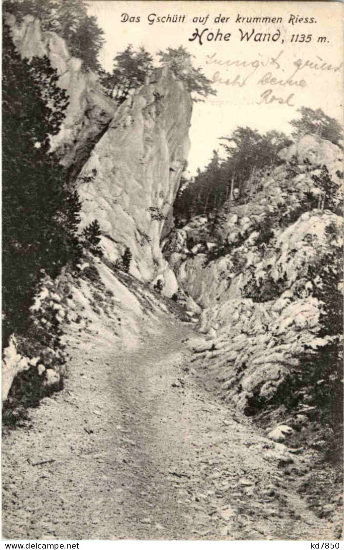 Das Geschütt Auf Der Krummen Riess - Hohe Wand - Wiener Neustadt