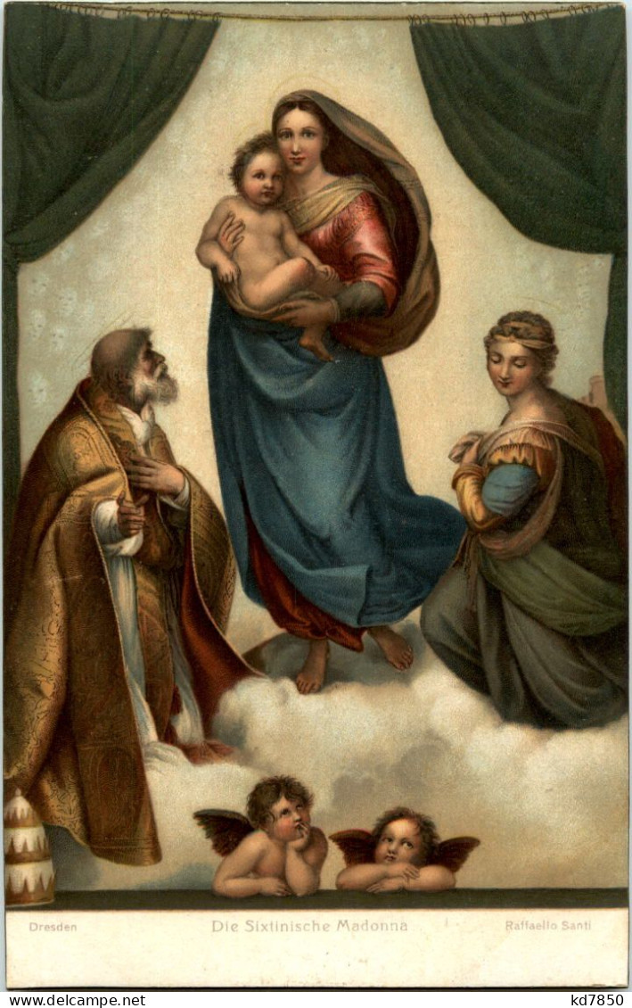 Die Sixtinische Madonna - Künstler Raffaello Sanzio Dresden - Luoghi Santi