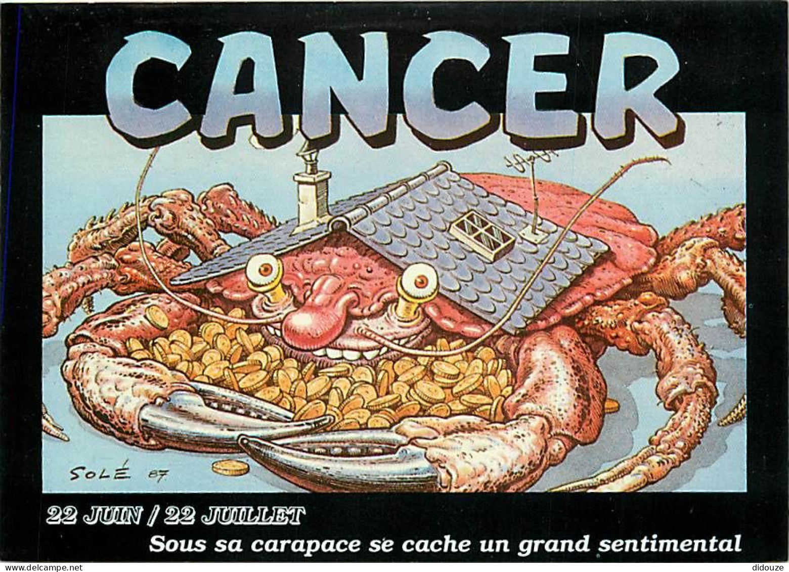 Astrologie - Astrorire - Cancer - Illustration Jean Solé - CPM - Carte Neuve - Voir Scans Recto-Verso - Astrology