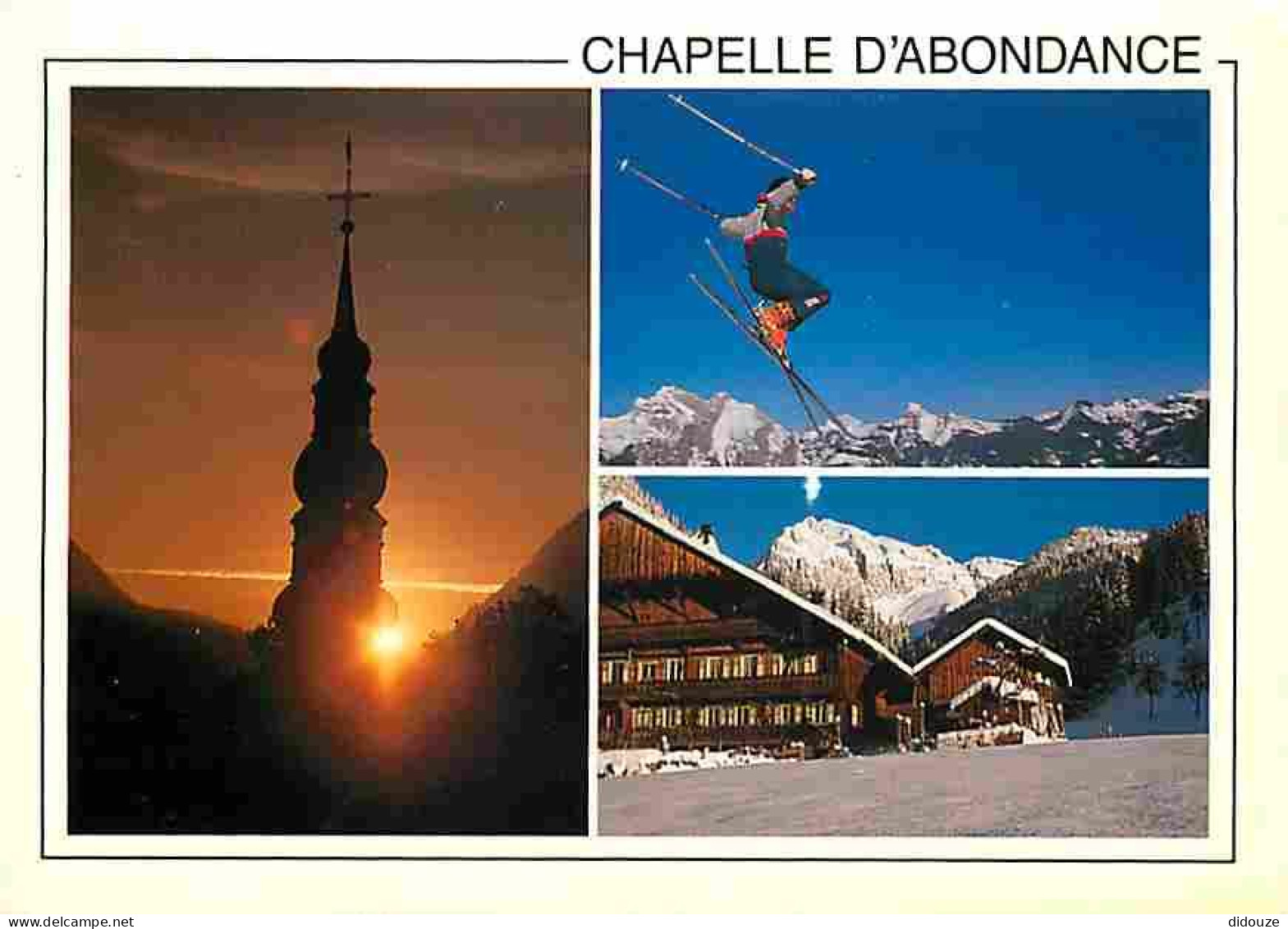 74 - La Chapelle D'Abondance - Multivues - Skieurs - Hiver - Neige - Flamme Postale - CPM - Voir Scans Recto-Verso - La Chapelle-d'Abondance