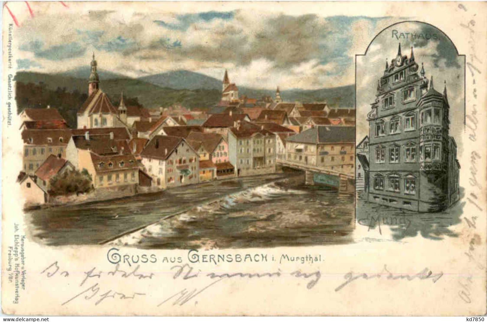 Gruss Aus Gernsbach - Litho - Gernsbach