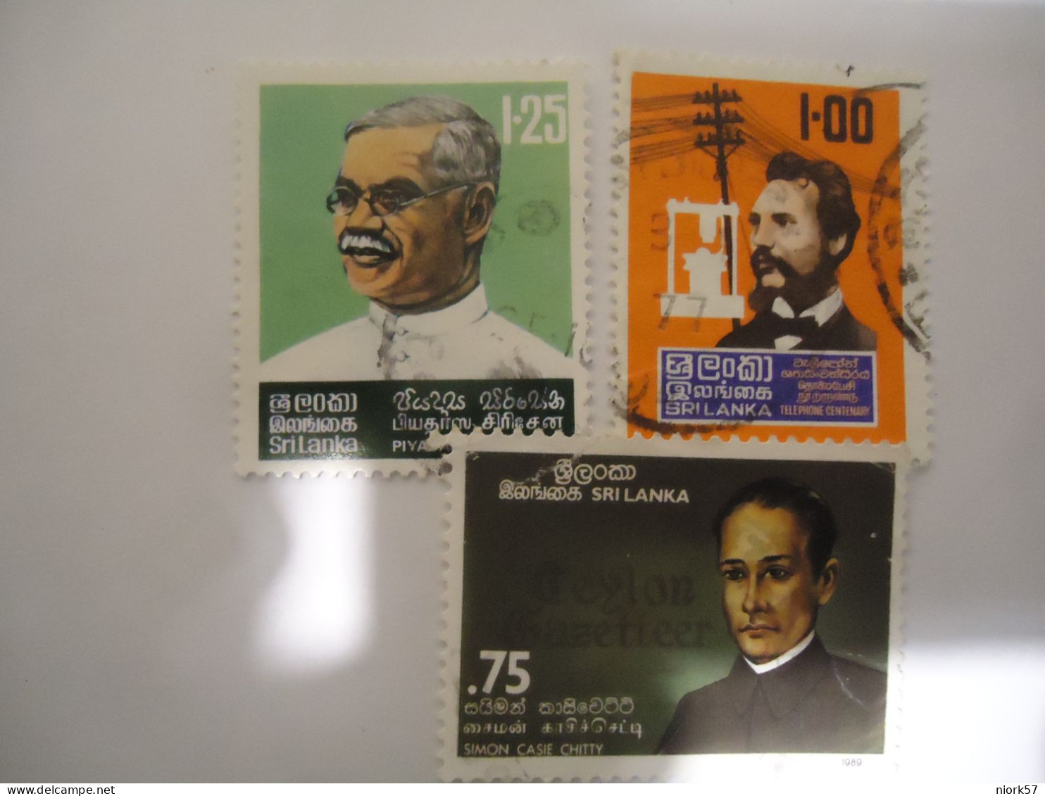 SRI LANKA     USED   STAMPS  3 FAMOUS PEOPLES - Sri Lanka (Ceylon) (1948-...)