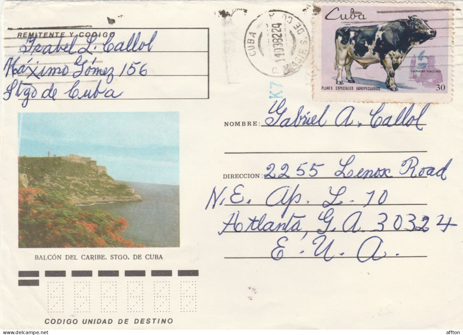 Cuba Air Mail Cover Mailed - Briefe U. Dokumente