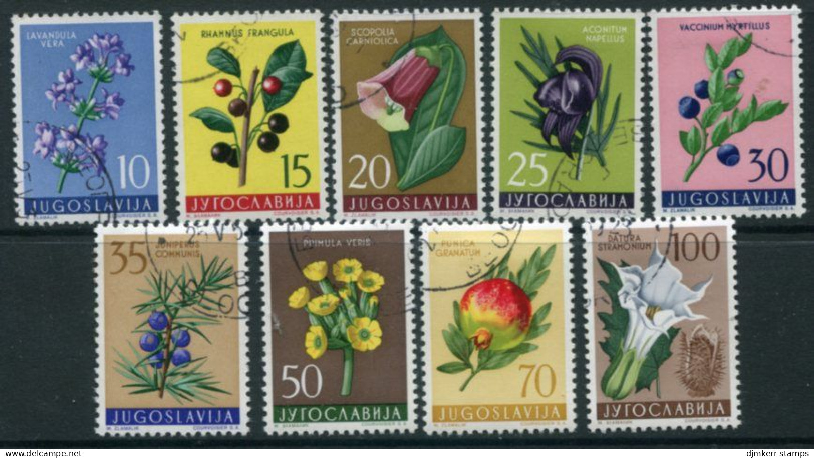 YUGOSLAVIA 1959 Flowers III, Used.  Michel 882-90 - Gebruikt