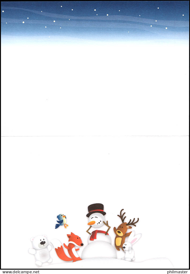 Plusbrief USo 356/01 Winter Schneemann 2014 Mit Einlegeklappkarte, ** Postfrisch - Enveloppes - Neuves