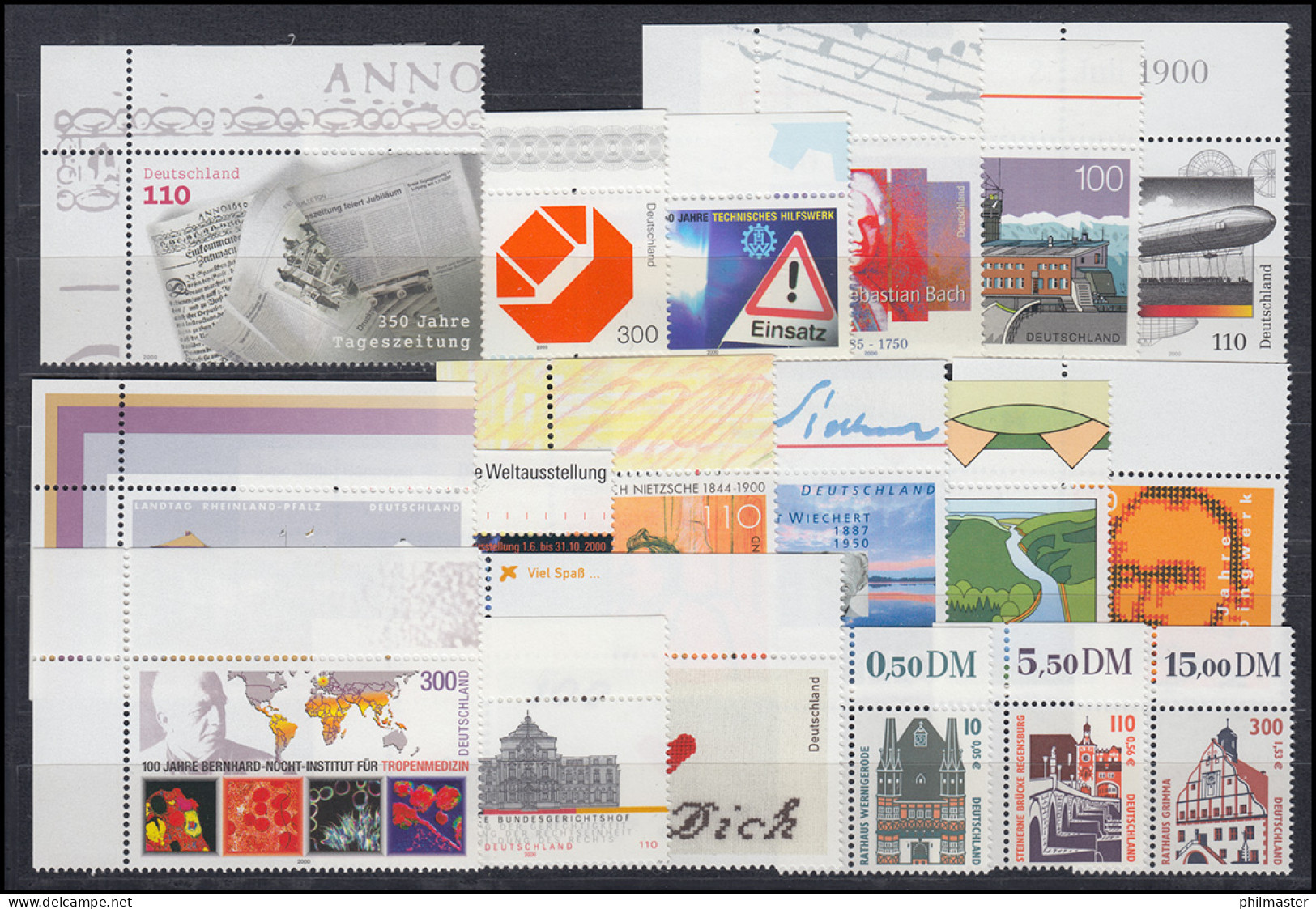 2087-2155 Bund-Jahrgang 2000 Kpl. Ecken Oben Links ** Postfrisch - Annual Collections