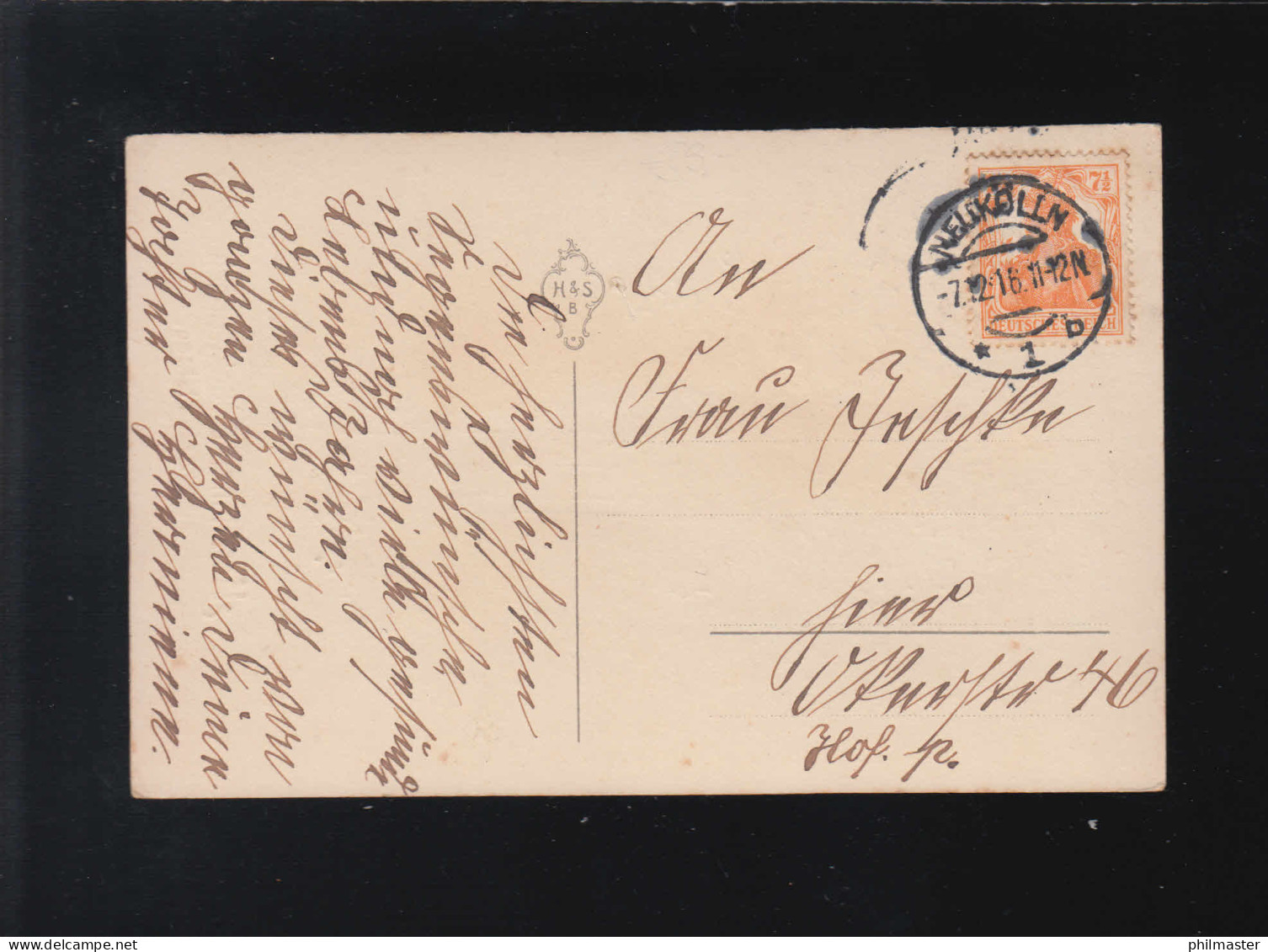 Vase Vergissmeinnicht, Herzlichen Glückwunsch Zum Geburtstag Neukölln 7.12.1916 - Tegenlichtkaarten, Hold To Light