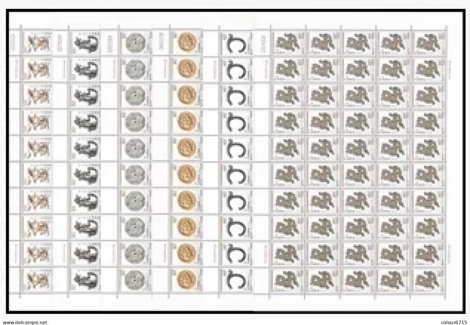 China 2000/2000-4 Chinese Dragon Artefacts Stamp Full Sheet 6v MNH - Unused Stamps