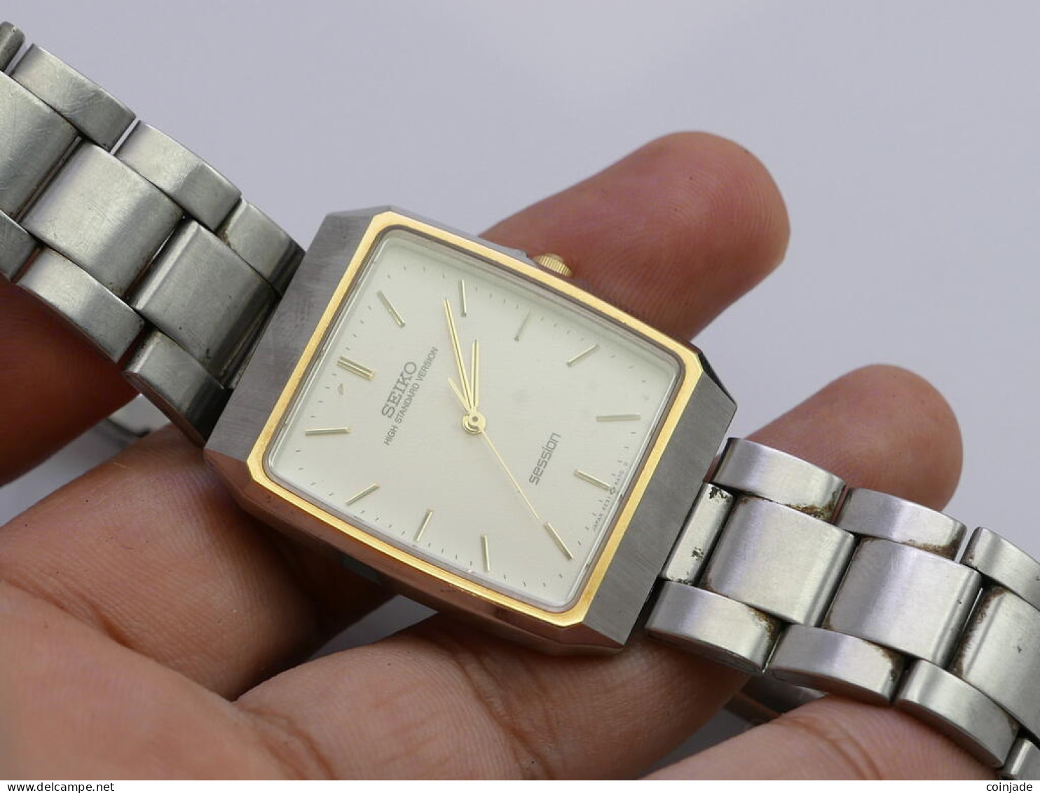 Vintage Seiko Session High Standard Version 5E31 5A70 Men Quartz Watch Square28m - Watches: Old