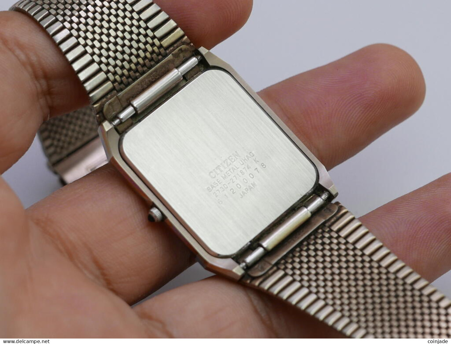 Vintage Citizen  Exceed UHAG Ultra Hard Alloy Gold Men Quartz Watch Japan 29mm - Antike Uhren